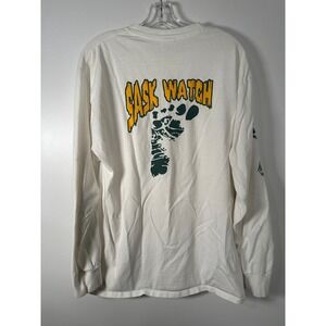 Saskatchewan Athletics Sask Watch Big Foot White Long Sleeve Graphic Tee Large
